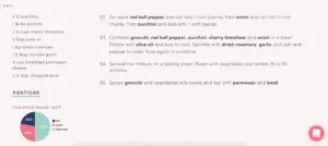 Platejoy meal cooking instructions