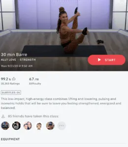 Peloton Barre Classes