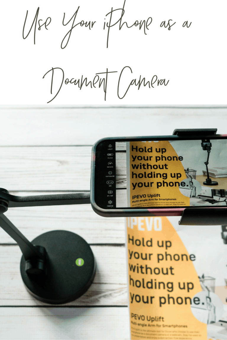 Use Your iPhone as a Document Camera with Ipevo Uplift Multiangle Arm