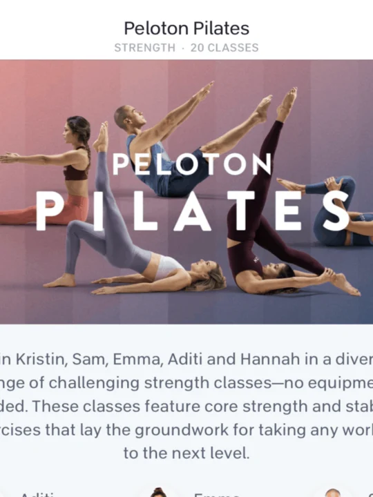 Does peloton have pilates classes